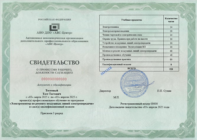 Электромонтер по ремонту воздушных линий электропередачи. Обучение дистанционно. Фото 2